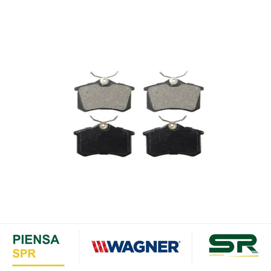 BALATA CERÁMICA TRASERA AUDI A3 2010-2013 / A4 1997-2005 / A6 1998-2001 / A8 2001-2003 / S4 2000-2002 / S8 2001-2003 / TT 2000-2006 / VOLKSWAGEN BEETLE 1998-2016 / CABRIO 1999-2002 / CORRADO 1993-1994 / GOLF 1995-2006 11 15 / JETTA 1994-2005 WAGNER
