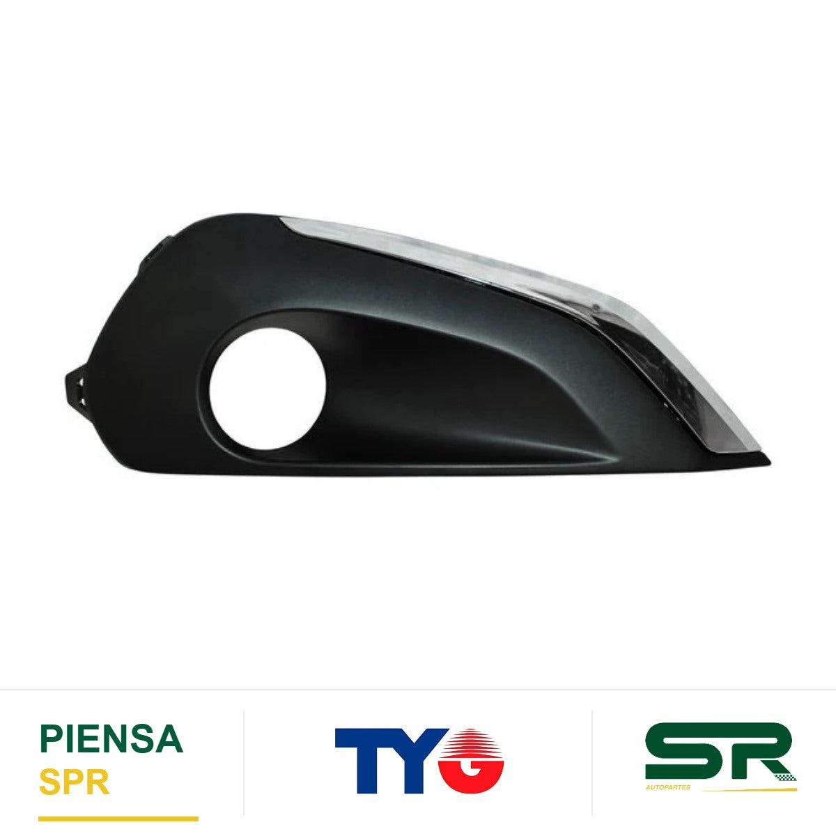REJILLA DERECHA PARA FARO DE NIEBLA CON MOLDURA CROMADA PEUGEOT 208 2017-2021 TYG