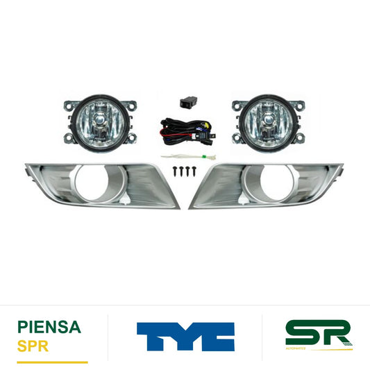 FARO DE NIEBLA JUEGO FORD RANGER 2017-2019 C / PARRILLA PLATA 624 TYC