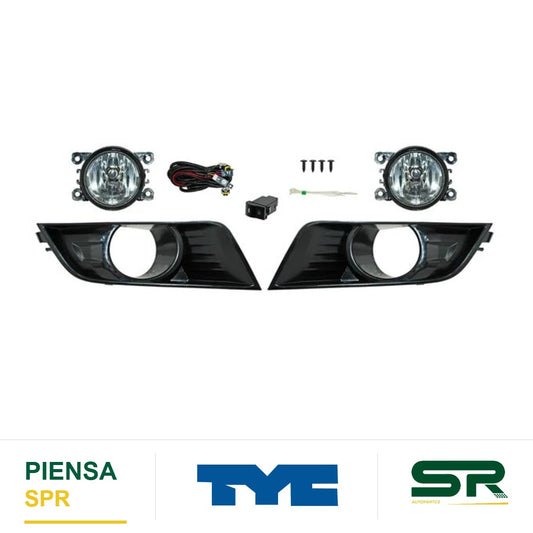 FARO DE NIEBLA JUEGO NEGRA FORD RANGER 2017-2019 C / PARRILLA TYC