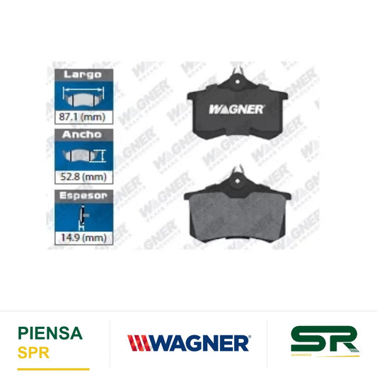 BALATA SEMIMETÁLICA TRASERA AUDI A4 2003-2006 / A6 2002-2004 / S6 2002-2003 / RANAULT FLUENCE 2011-2012 / SEAT ALHAMBRA 02 / VOLKSWAGEN CORRADO 1990-1993 / GOLF 1985-1994 / JETTA 1985-1992 96 / PASSAT 1992-1993 98 / QUANTUM 1986-1988 / SCIROCCO WAGNER