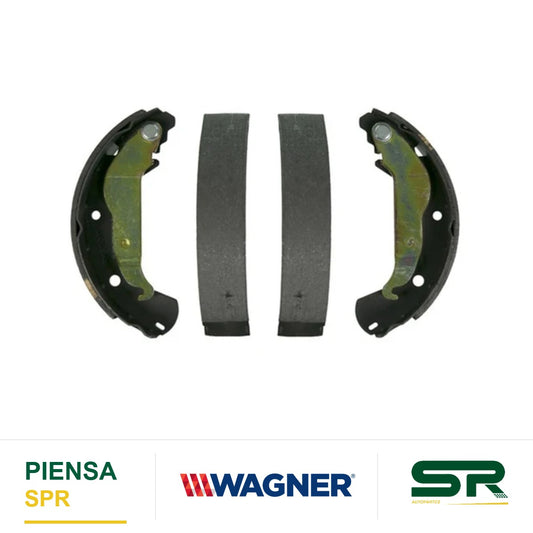 BALATA SEMIMETÁLICA TRASERA BALATA DE TAMBOR 1680-S1011 CHEV CAVALIER L4 1 5 2018-2022 / L4 1 3 2018-2022 / CHEV SONIC 2013-2016 / TRAX 2013-2017 WAGNER