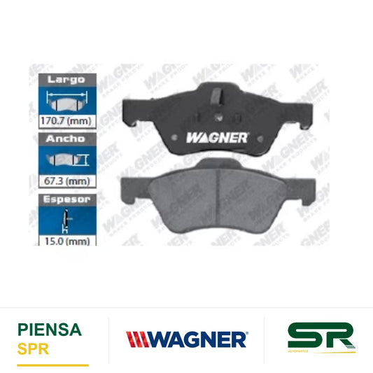 BALATA CERÁMICA DELANTERA FORD ESCAPE 2005-2006 / 2008-2012 / MAZDA TRIBUTE 06 / 2008-2011 / MERCURY MARINER 2005-2006 / 2008-2011 WAGNER