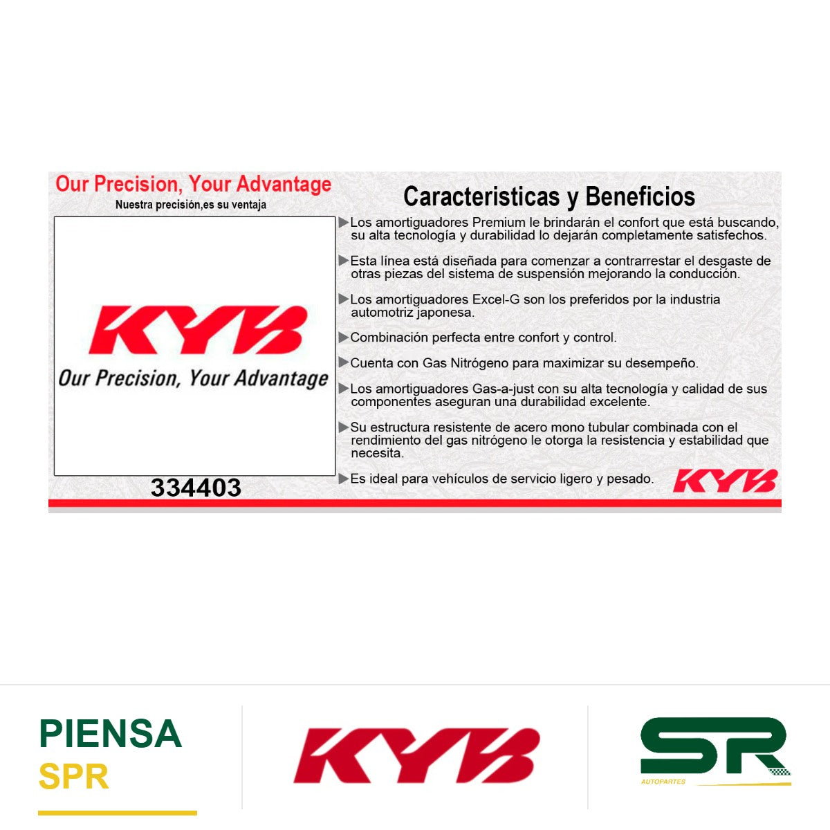 AMORTIGUADOR GAS EXCEL-G RENAULT SAFRANE 2.3 V6 (2009-2011). KYB