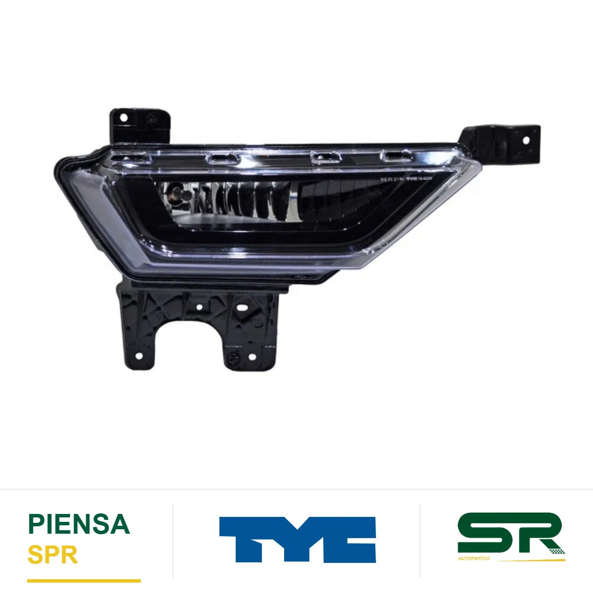 FARO DE NIEBLA DERECHO CON FOCO FORD PICKUP 2023-2025 FONDO NEGRO TYC