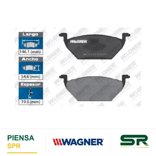 BALATA SEMIMETÁLICA DELANTERA AUDI A1 2011-2017 / SEAT CORDOBA 2004-2009 / IBIZA STELLA 04 / VOLKSWAGEN BEETLE 1998-2005 / CROSSFOX 2007-2013 / GOLF A4 2000-2005 / JETTA A4 1999-2005 / LUPO 2005-2009 / POLO 2003-2019 / SPORT VAN TRENDLINE WAGNER