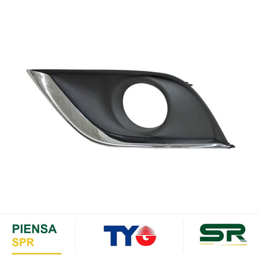 REJILLA IZQUIERDO PARA FARO DE NIEBLA CROMADA NISSAN VERSA 2015-2019 / V-DRIVE 2020-2024 C / MOLD ALD25S5 AGT TLD TYG
