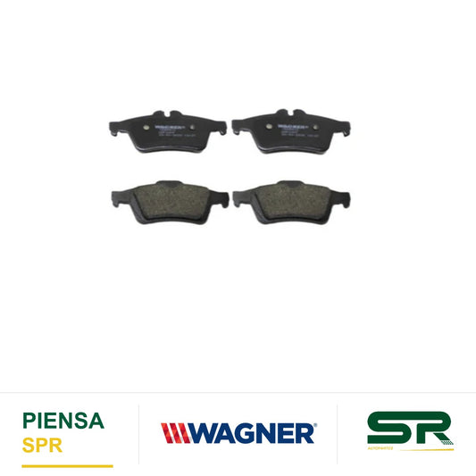 BALATA CERÁMICA TRASERA FORD ESCAPE 2013-2017 / FOCUS 2007-2016 / MAZDA 3 2004-2013 / MAZDA 5 2007-2014 / JAGUAR XF 2013-2014 / XJ 2014-2016 / XK 2013-2016 / XJ8 2006-2009 -PONTIAC SOLSTICE 2006-2009 / SAAB 42803 2004-2008 / VOLVO C30 2007-2013 / WAGNER