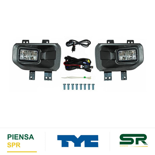 FARO DE NIEBLA JUEGO FORD PICKUP 2015-2016 C / PARRILLA TYC