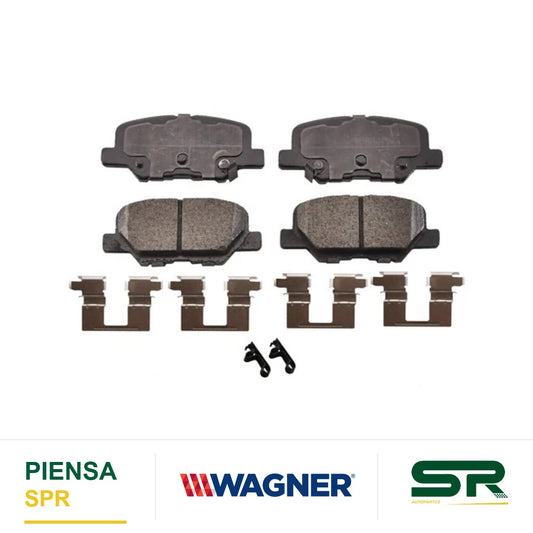 BALATA CERÁMICA TRASERA MAZDA 3 2014-2016 HECHO EN JAPËN , MAZDA 6 2014-2015, MITSUBISHI OUTLANDER 2016-2016, OUTLANDER 2014-2015 3 L V6 , OUTLANDER SPORT 2013-2014 WAGNER