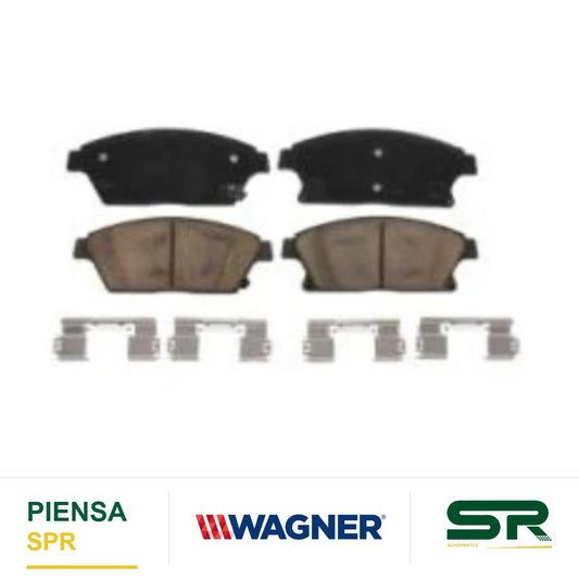 BALATA CERÁMICA DELANTERA BUICK ENCORE 2013-2017 / VERANO 2012-2017 / CADILLAC ATS 2013-2015 17 / CHEVROLET CRUZE 2014-2015 / ORLANDO 2012-2014 / TRAX 2013-2018 / VOLT 2011-2015 WAGNER