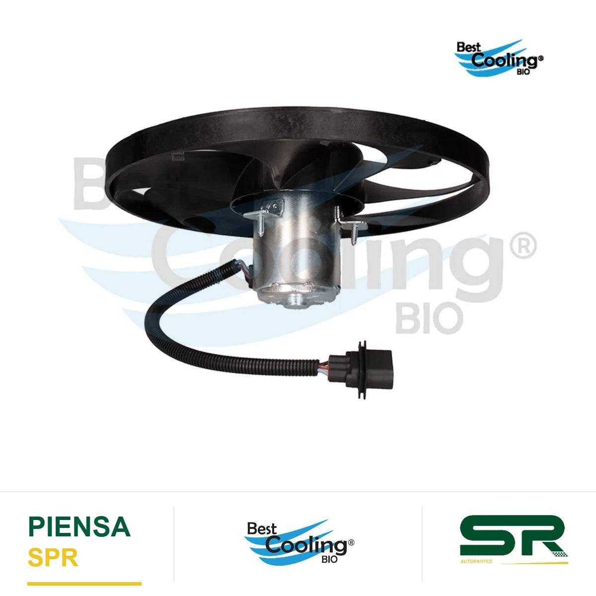 MOTOVENTILADOR 7 ASPAS VOLKSWAGEN GOLF A4 2.0L 2000-2007 JETTA A4 2.0L 1999-2015 BEETLE 2.0L 1998-2011 IZQUIERDO CON Y TRANSMISION AUTOMATICA Y MANUAL PRINCIPAL 350MM BEST COOLING