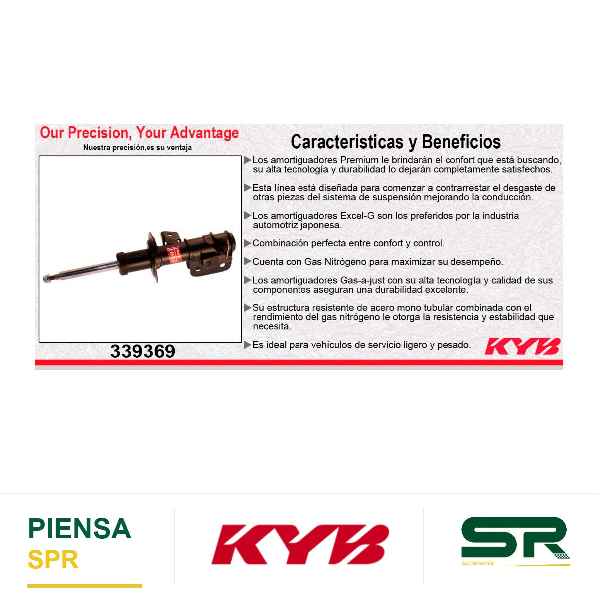AMORTIGUADOR DELANTERO DERECHO GAS EXCEL-G SUBARU BRZ PREMIUM (2016-2018). KYB
