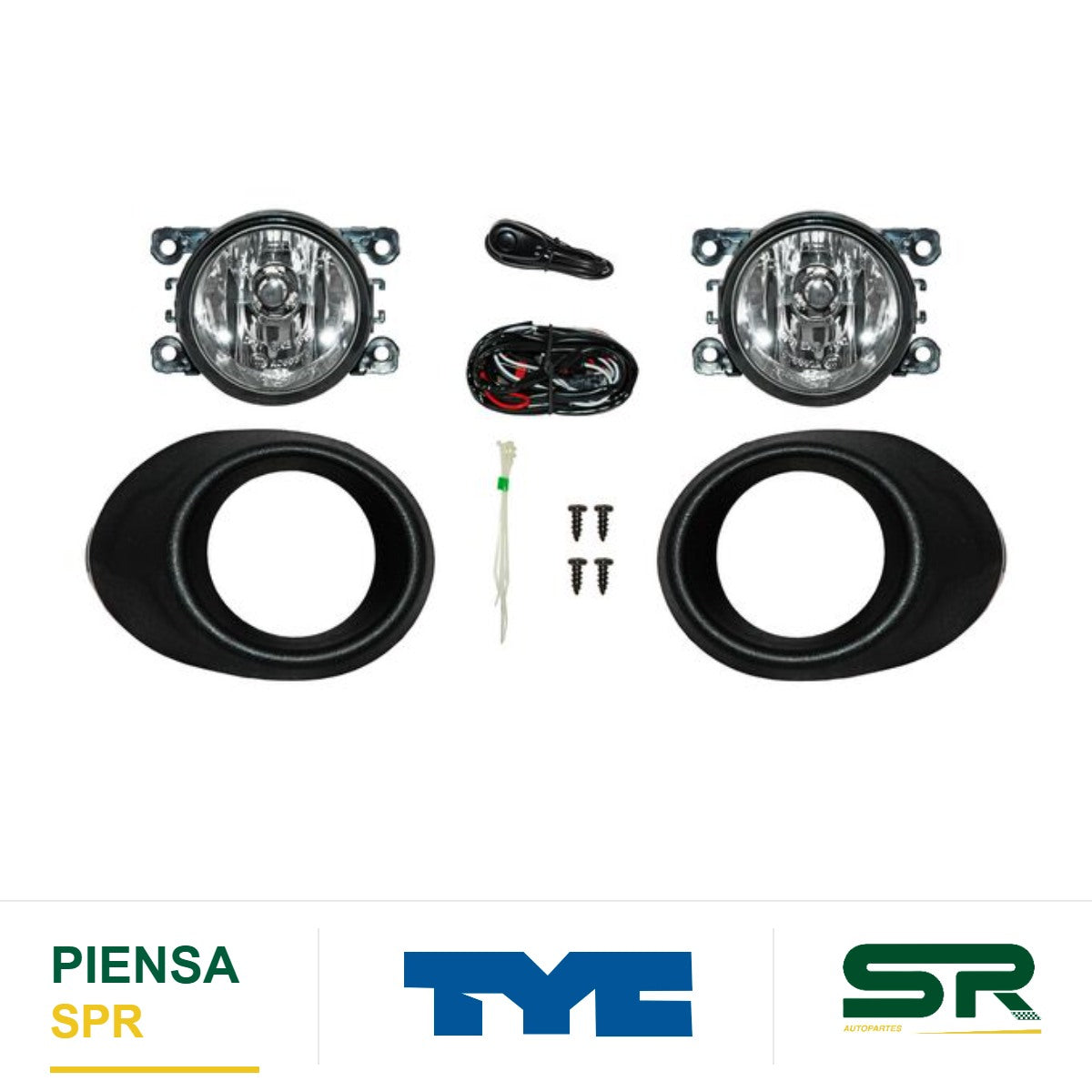 FARO DE NIEBLA JUEGO FORD FIGO 2016-2018 C / PARRILLA OD048 TYC