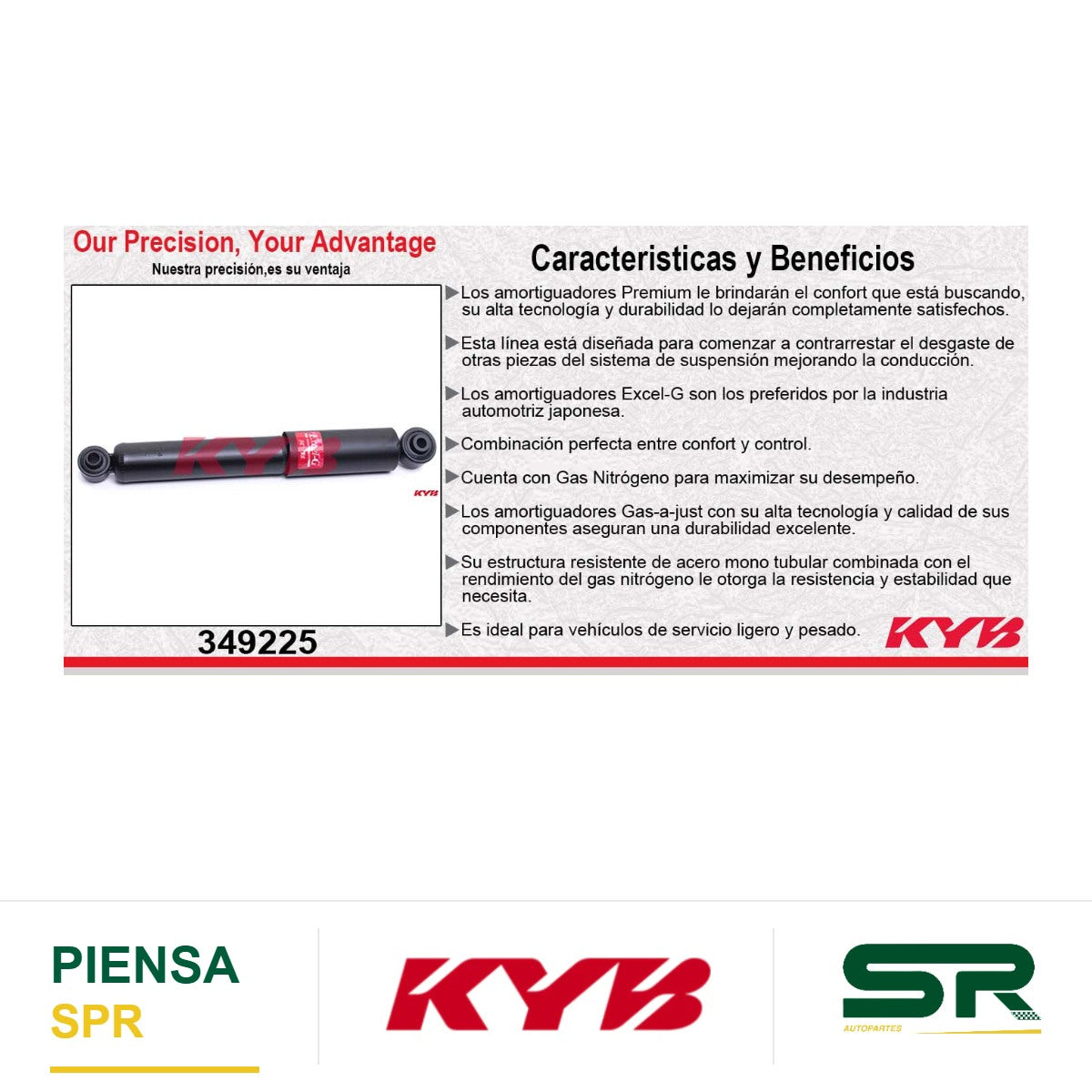 AMORTIGUADOR TRASERO GAS EXCEL-G CHRYS TOWN & COUNTRY EXC. NIVOMAT (2011-2014) - DODGE. GRAND CARAVAN (2013-2014) - RAM C/V (2012-2014) KYB