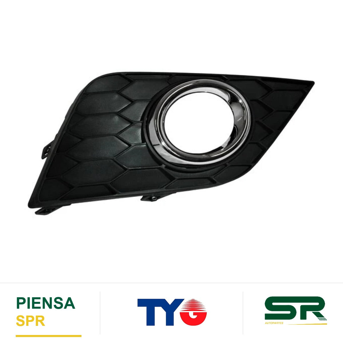 REJILLA DERECHA PARA FARO DE NIEBLA CON MOLDURA CROMADA NISSAN SENTRA 2017-2020 TYG