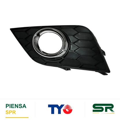 REJILLA IZQUIERDA PARA FARO DE NIEBLA CON MOLDURA CROMADA NISSAN SENTRA 2017-2020 TYG