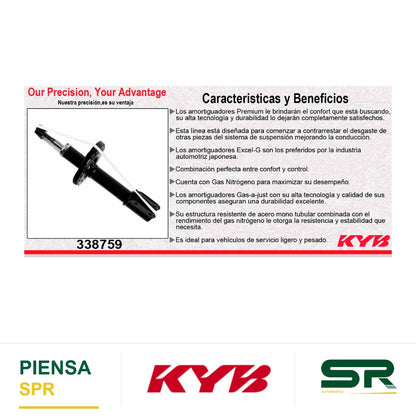 AMORTIGUADOR DELANTERO DERECHO GAS EXCEL-G RENAULT SANDERO SOLO RS (2014-2018). KYB
