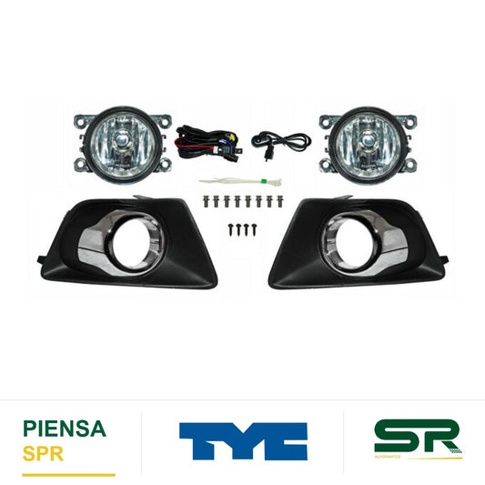 FARO DE NIEBLA CROMADA JUEGO FORD ECOSPORT 2013-2017 C / PARRILLA C TYC