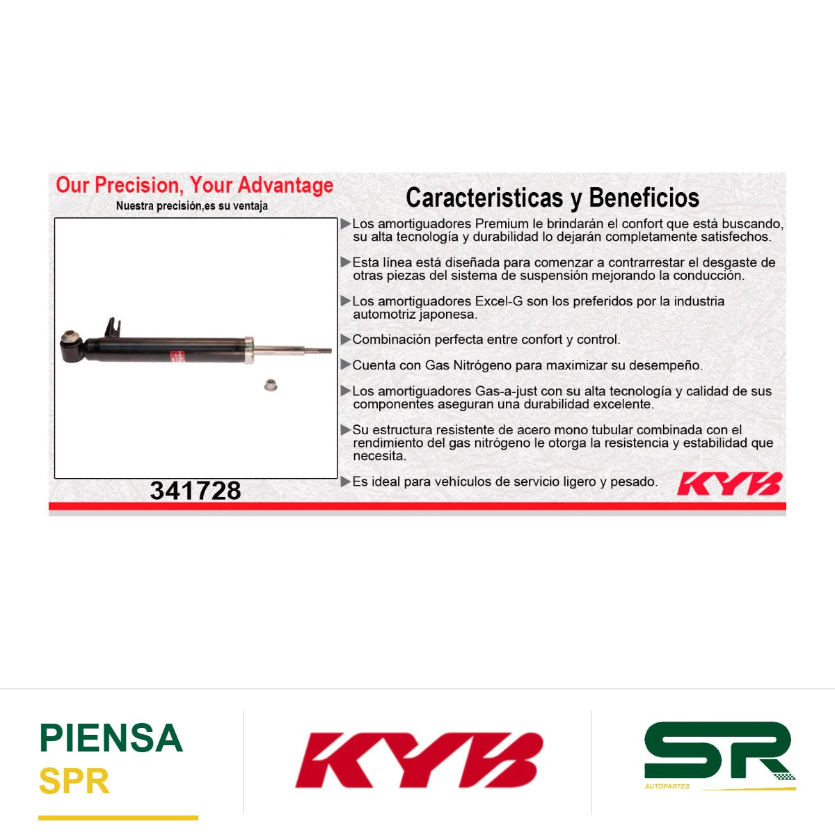 AMORTIGUADOR TRASERO IZQUIERDO GAS EXCEL-G BMW X5 (2014-2018) - X6 (2015-2019). KYB
