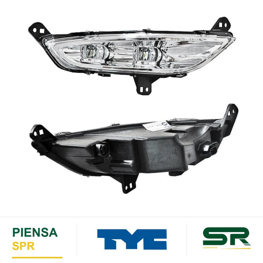 FARO DE NIEBLA DERECHO CON FOCO CROMADA DODGE CHRYSLER 200 2015-2016 FONDO TYC