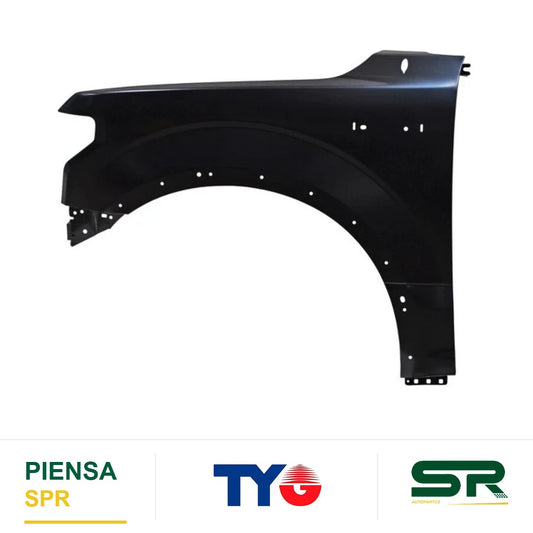 SALPICADERA IZQUIERDA ALUMINIO FORD PU 2015-2020 C / HOYO P / MOLD LAT TYG