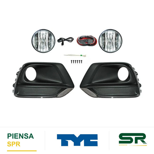 FARO DE NIEBLA CROMADA JUEGO CHEVROLET TRAX 2017-2020 C / PARRILLA S / BASE FILO AJ1106 TYC