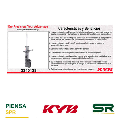 AMORTIGUADOR DELANTERO DERECHO GAS EXCEL-G MAZDA CX-3 (2016-2018). KYB