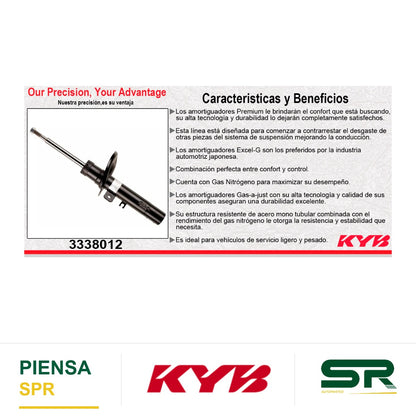 AMORTIGUADOR DELANTERO DERECHO GAS EXCEL-G PEUGEOT 208 L4 1.6 (2014-2017) KYB