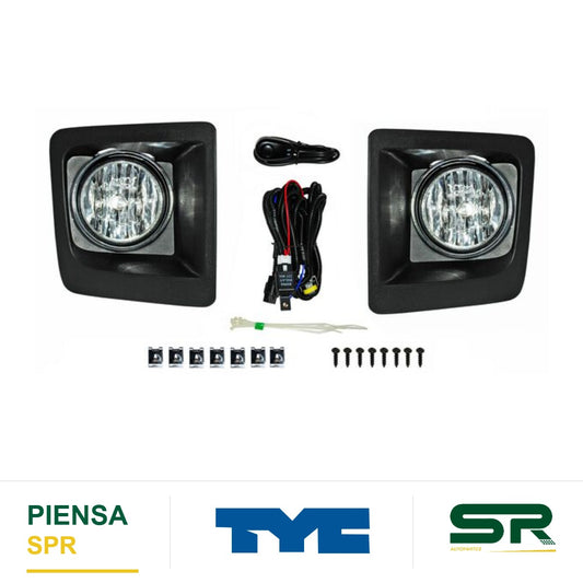 FARO DE NIEBLA CROMADA JUEGO CHEVROLET SIERRA 2014-2015 C / PARRILLA FILO TYC
