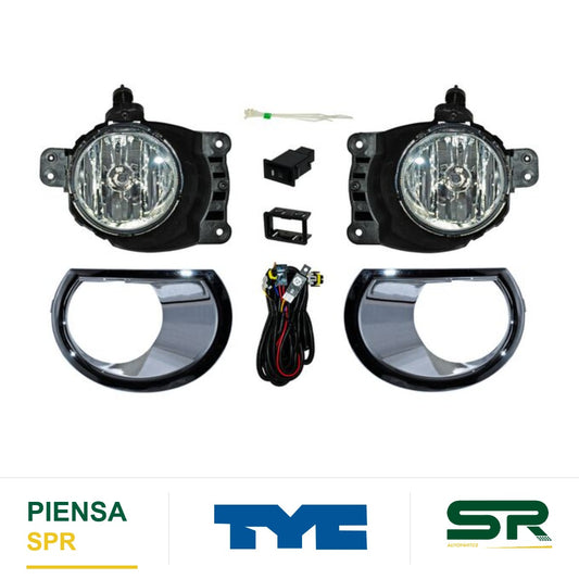FARO DE NIEBLA CROMADA JUEGO CROMADA JUEGO CHEVROLET S10 17 C / PARRILLA TYC