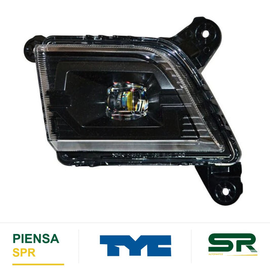 FARO DE NIEBLA IZQUIERDO LED CHEVROLET PICKUP 2019-2021 FONDO NEGRO TYC