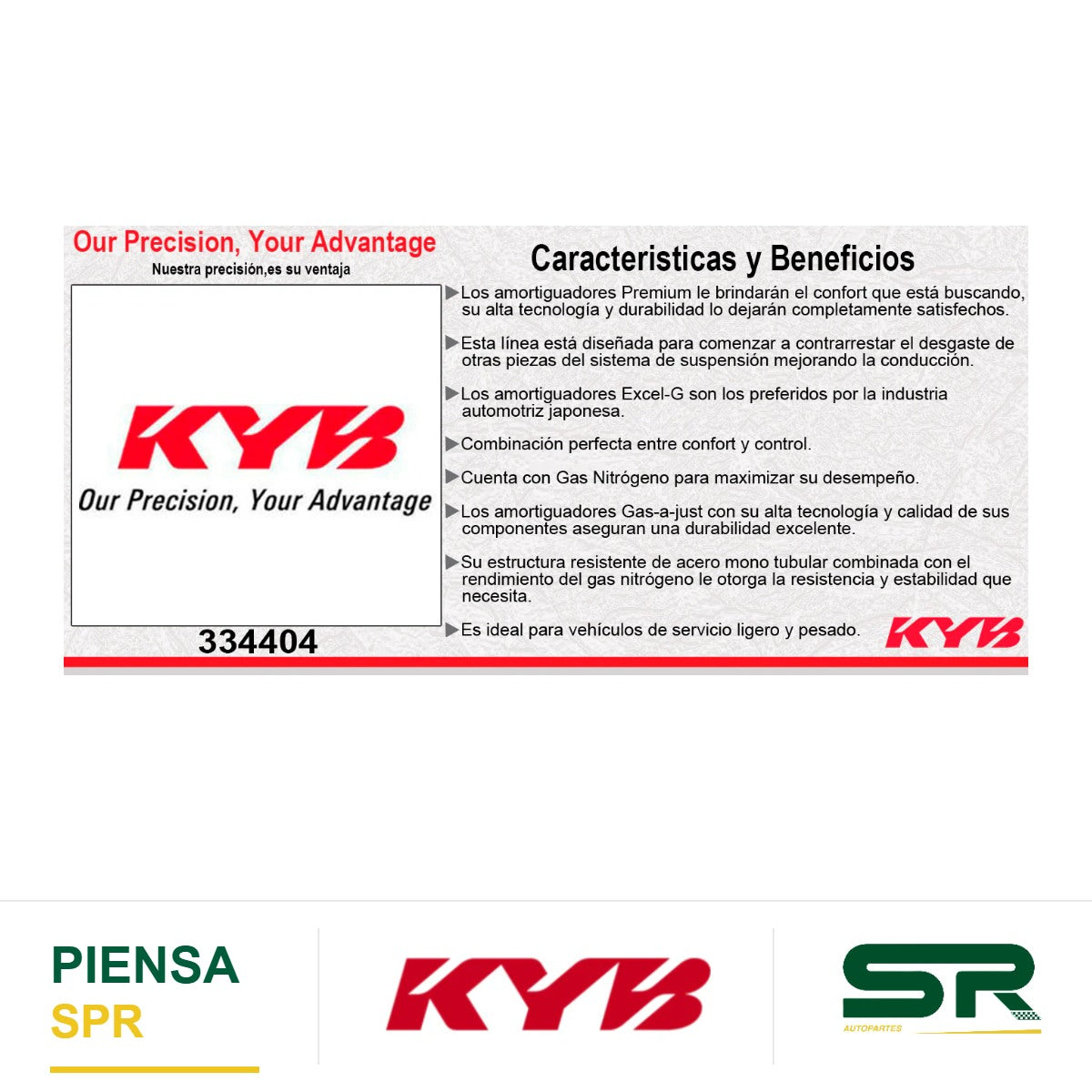AMORTIGUADOR DELANTERO DERECHO GAS EXCEL-G / RENAULT SAFRANE 2.3 V6 (2009-2011) KYB