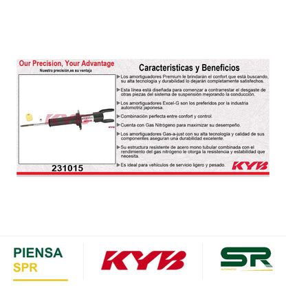 AMORTIGUADOR DELANTERO DERECHO GAS EXCEL-G FORD COUGAR, THUNDERBIRD (1989-1997) EXC. SUSP. AJUSTABLE KYB