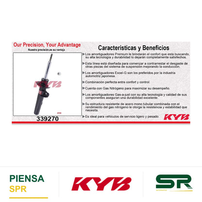 AMORTIGUADOR DELANTERO IZQUIERDO GAS EXCEL-G BMW 128I (2008-2013) - 135I (2008-2013) - 325I (06) - 328I (2007-2011) - 330I (06) - 335D (2009-2011) - 335I (2007-2011) - 335IS (2011-2013) KYB