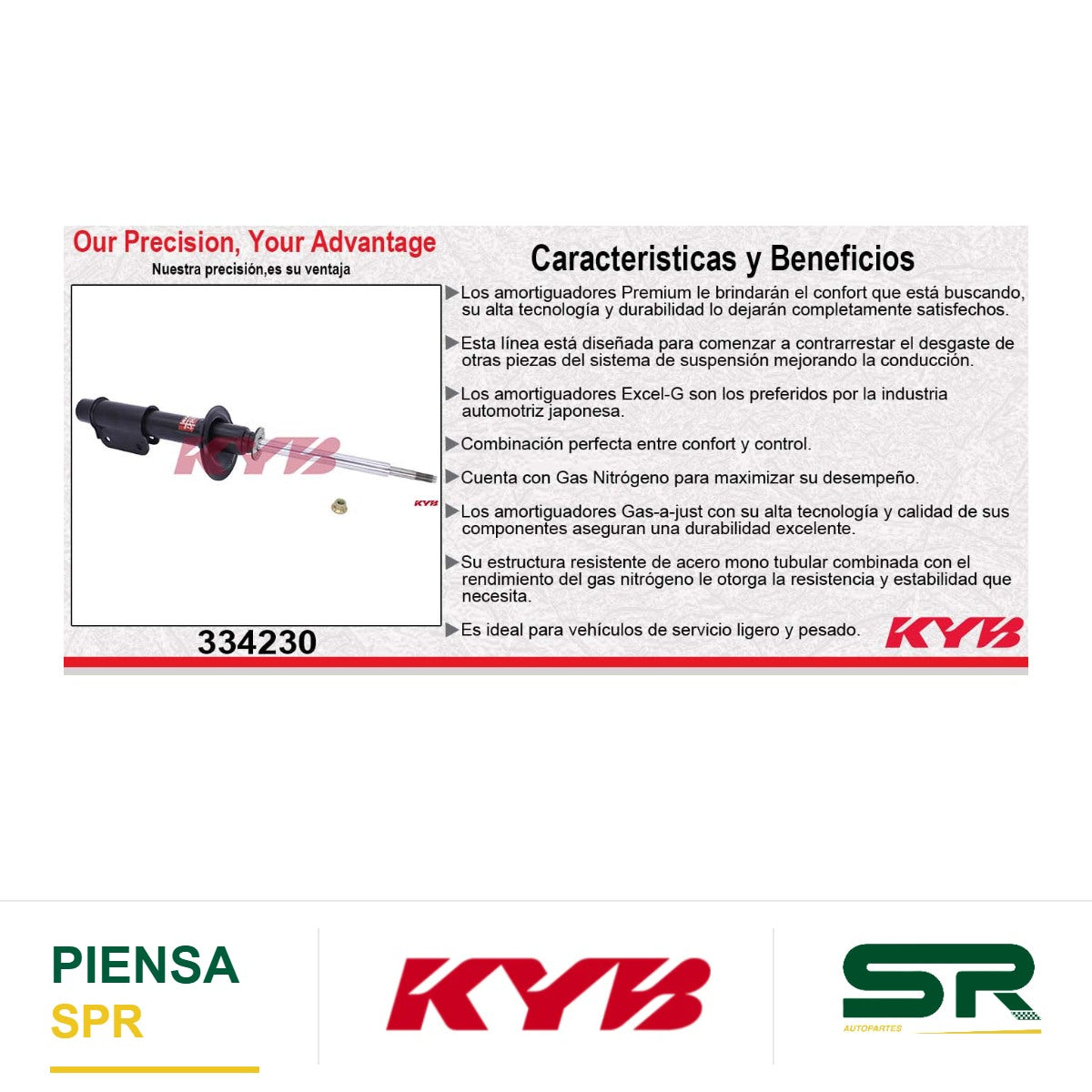 AMORTIGUADOR TRASERO GAS EXCEL-G CHEV MALIBU (1997-2003) - OLDSMOBILE. CUTLASS (1997-1998) KYB