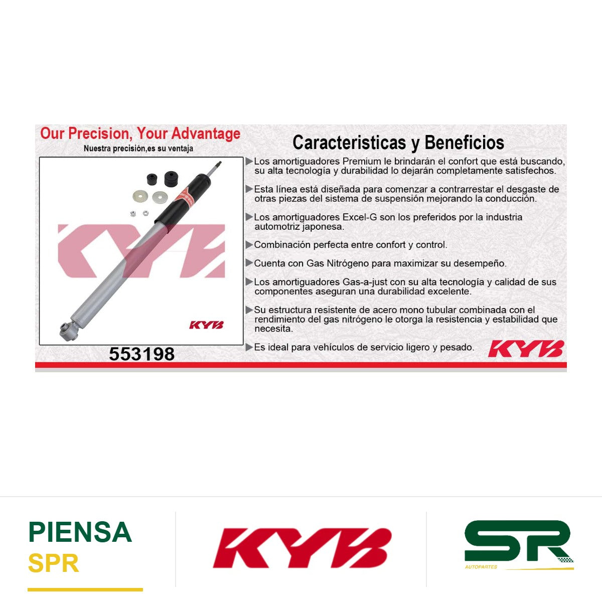 AMORTIGUADOR TRASERO GAS-A-JUST MECERDES BENZ CLASE E (1995-2002) KYB