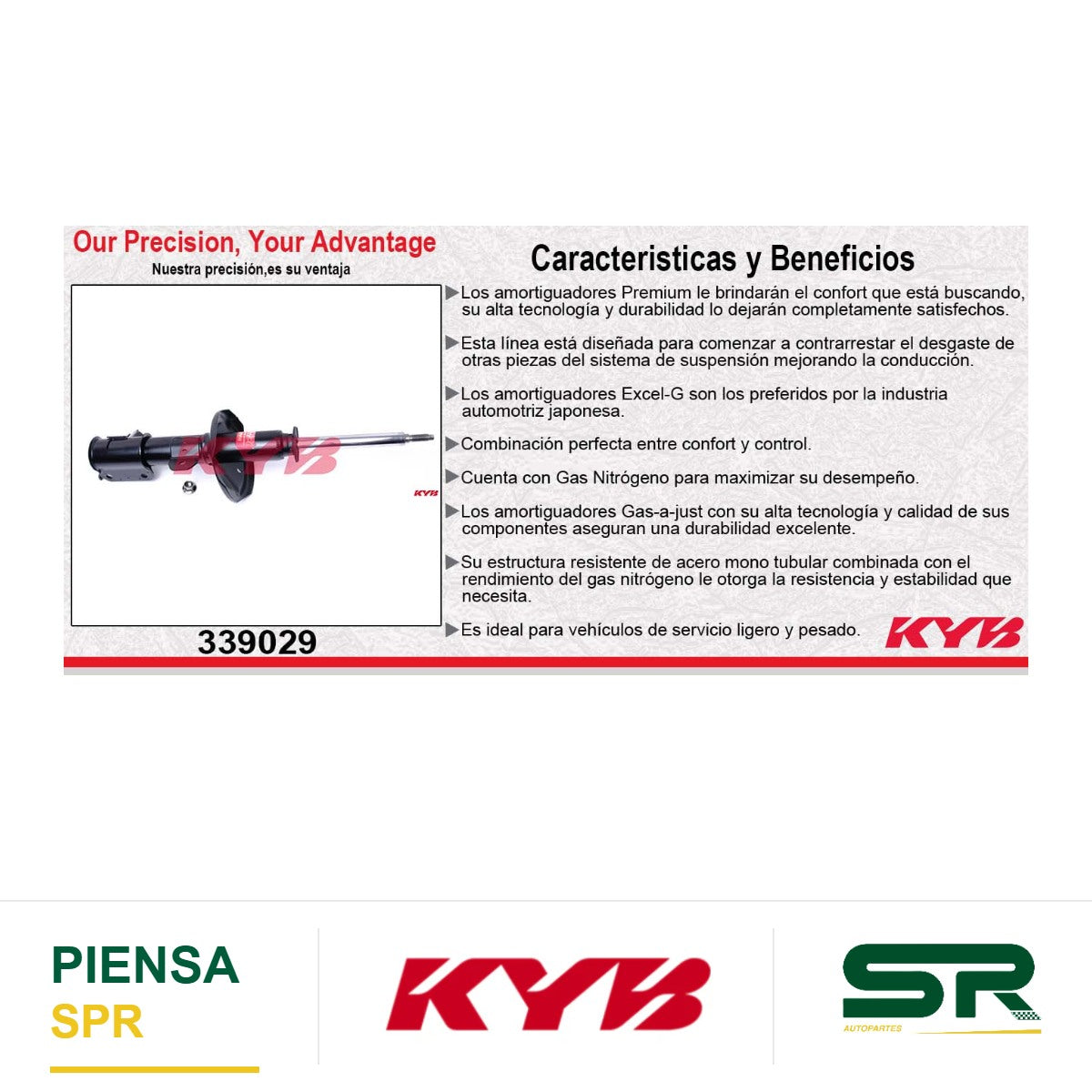 AMORTIGUADOR DELANTERO DERECHO GAS EXCEL-G CHEV OPTRA (2006-2009) KYB