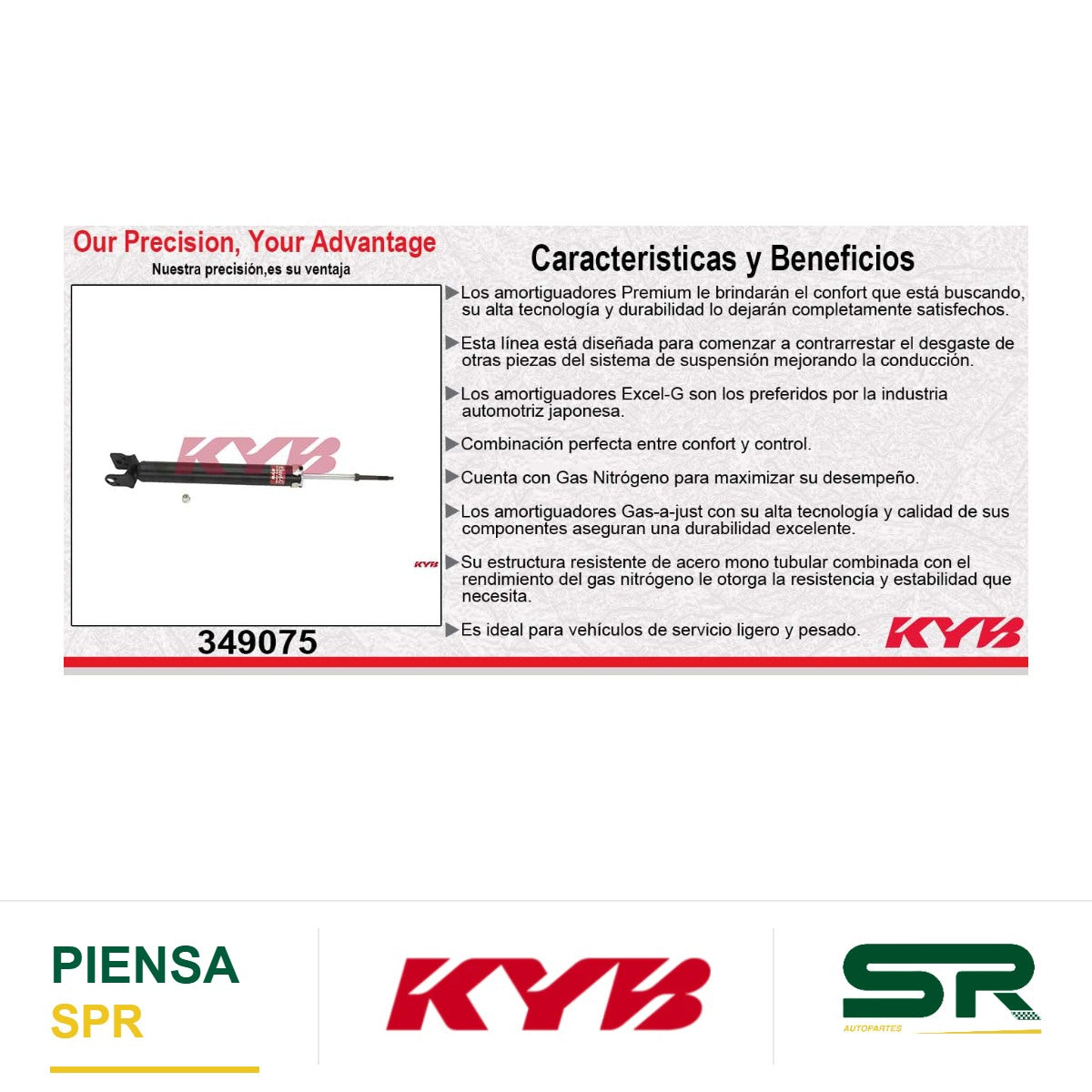 AMORTIGUADOR TRASERO GAS EXCEL-G NISSAN ALTIMA (2007-2018) - MAXIMA (2009-2015). KYB