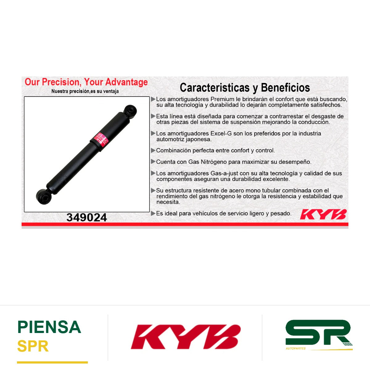 AMORTIGUADOR TRASERO GAS EXCEL-G TOYOTA RAV4 (2006-2018). KYB
