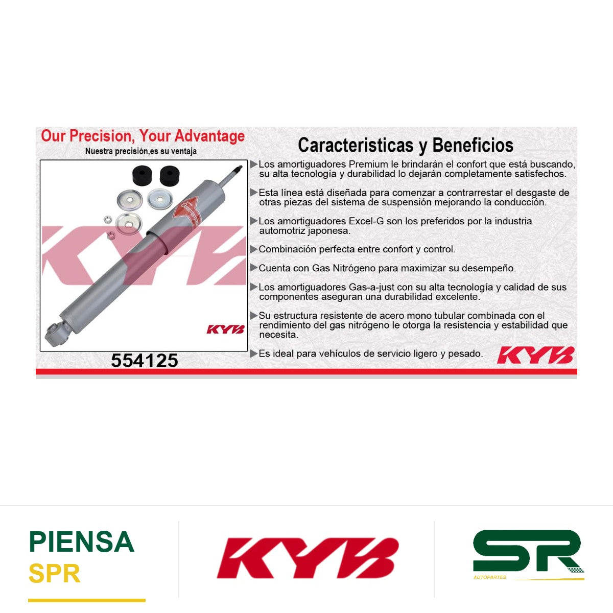 AMORTIGUADOR DELANTERO GAS-A-JUST ISUZU TROOPER TODAS (1992-2002) KYB