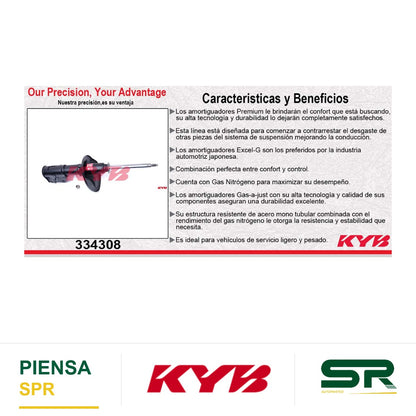 AMORTIGUADOR DELANTERO DERECHO GAS EXCEL-G .MITSUBISHI SPACE STA.(2000-2003) KYB