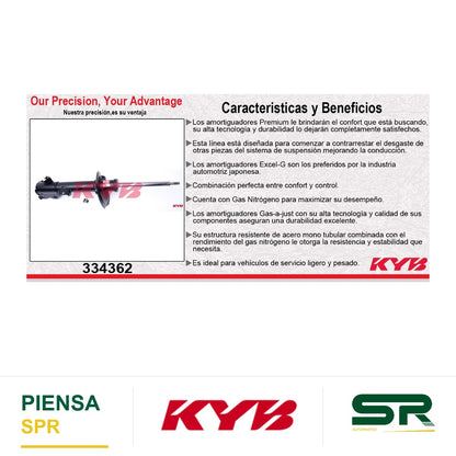 AMORTIGUADOR TRASERO DERECHO GAS EXCEL-G NISSAN XTRAIL (2001-2007) KYB
