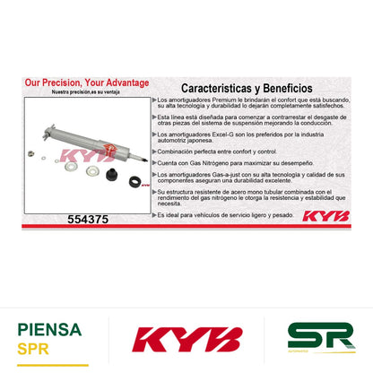 AMORTIGUADOR DELANTERO GAS-A-JUST DODGE RAM PICK UP 2500 [SOLO MODELOS 2WD EXC. SLT Y SPORT SLT] (2006-2008) KYB