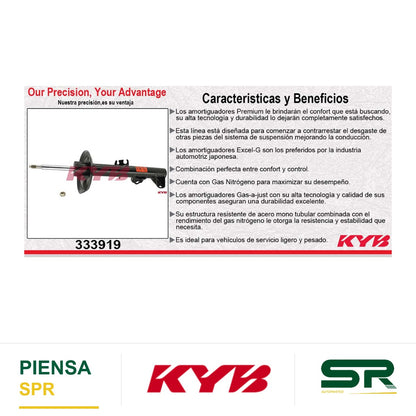 AMORTIGUADOR DELANTERO DERECHO GAS EXCEL-G BMW. SERIE3 (E36) (1995-1998) - 323IS (1998-1999) - 325I (95) - 328I (1996-1999) KYB