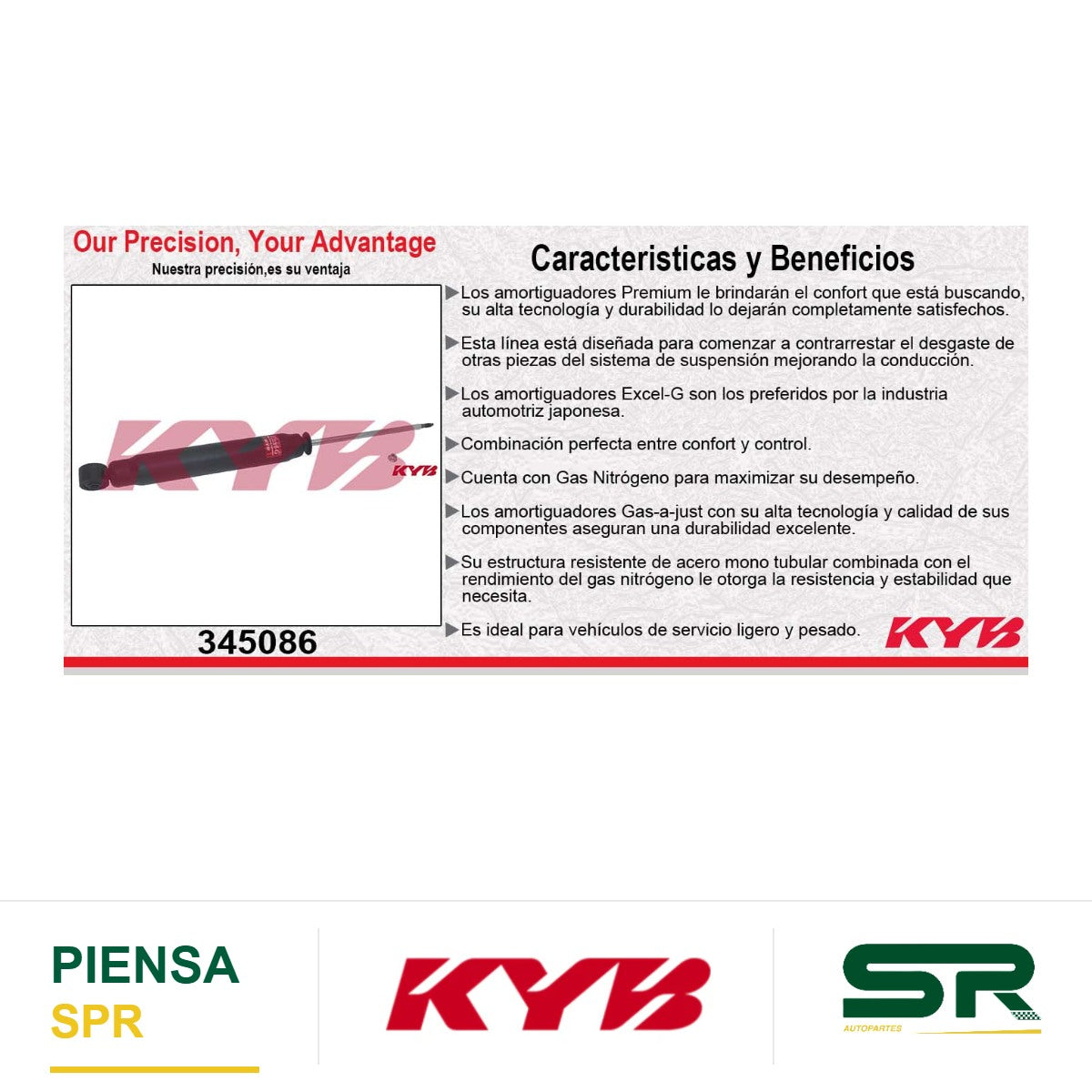AMORTIGUADOR TRASERO GAS EXCEL-G AUDI Q5 (2009-2017). SIN SUSPENSIÓN DE AJUSTE ELECTÓNICO KYB