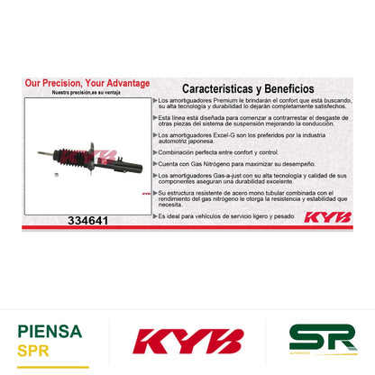 AMORTIGUADOR DELANTERO IZQUIERDO GAS EXCEL-G FORD. FIVE HUNDRED 2WD (2005-2007) - MERCURY. MONTEGO (2005-2007) KYB