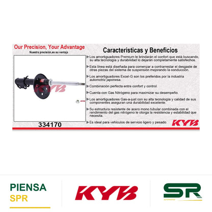 AMORTIGUADOR DELANTERO DERECHO GAS EXCEL-G TOYOTA AVALON (1995-1996) - CAMRY (1995-1996) - LEXUS ES300 (1995-1996) KYB