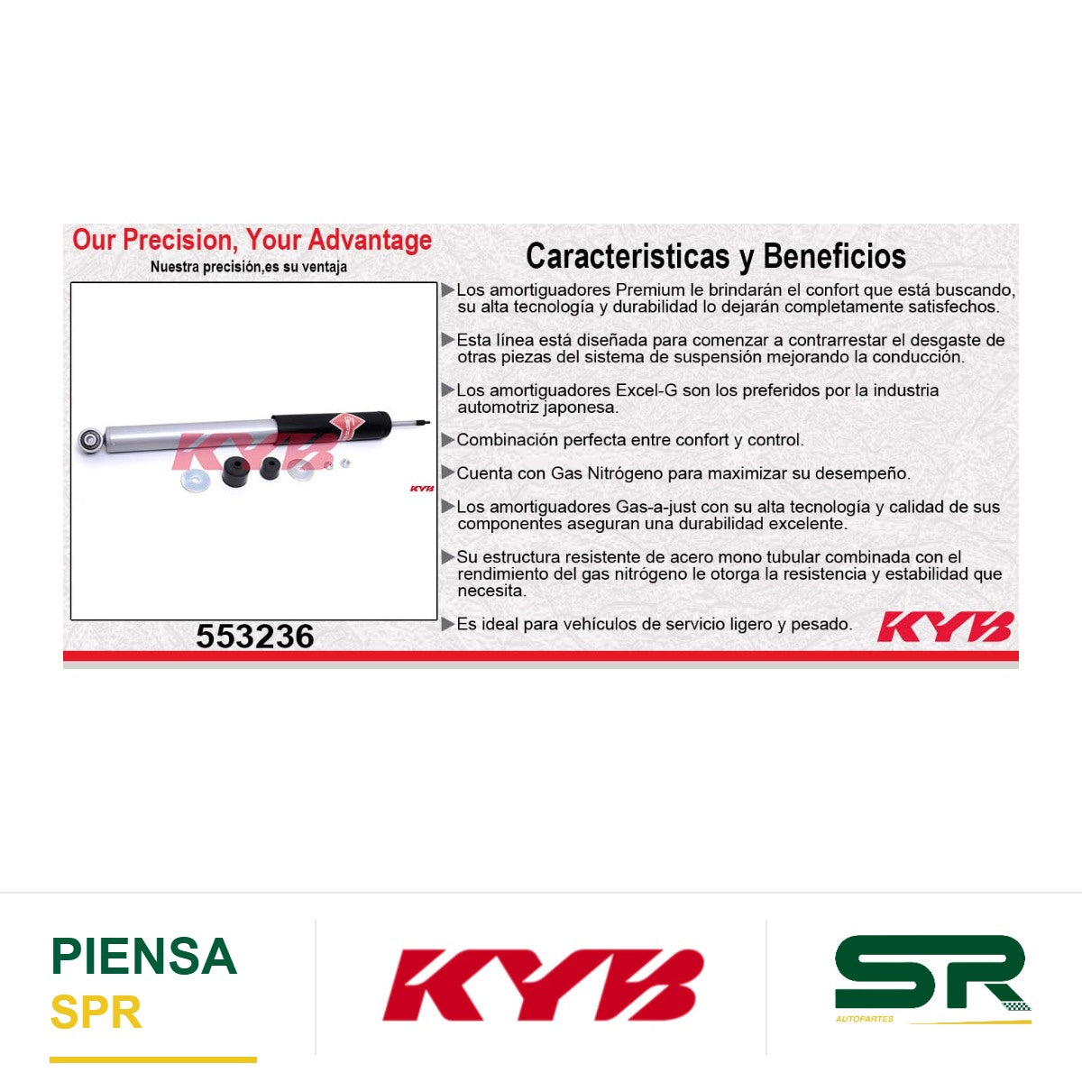 AMORTIGUADOR DELANTERO GAS-A-JUST MERCEDES BENZCLAS CLK (1998-2002) KYB