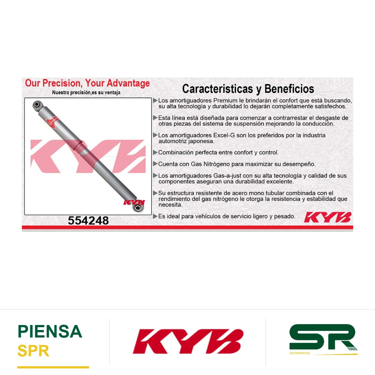 AMORTIGUADOR TRASERO GAS-A-JUST CADILLAC ESCALADE TODOS EXC SUSP ELECTRONICA Y PREMIUM SMOOTH RIDE SUSPENTION (2002-2004) - CHEVROLET AVALANCHE (EXC ELECTRONIC CONTROL RIDE) (EXC. OFF ROAD CHASSIS SUSP.) 1500 SPORT UTILITY, 4WD 2002-2006 - CHEV. KYB